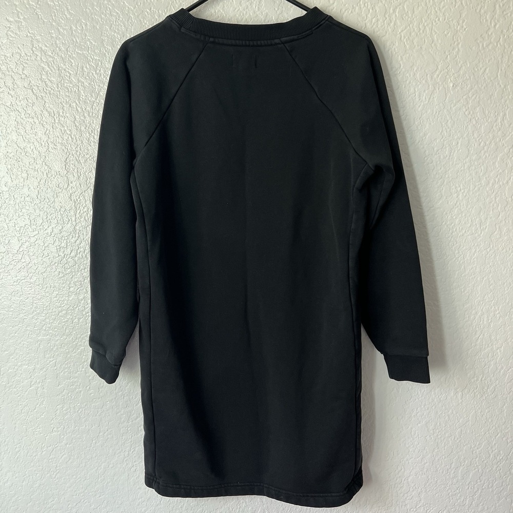 Pact Sweatshirt Dress Size Small Black Pockets Casual Comfy Organic Cotton Blend - Picture 2 of 6